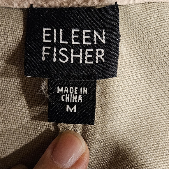 Eileen Fisher Women’s Cargo Pants Beige Wide Leg Size M - Picture 3 of 7